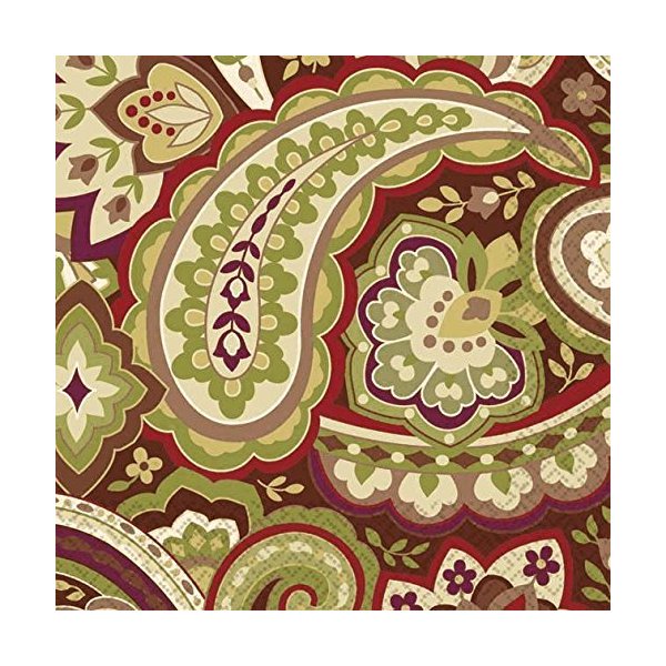 beverage napkins warm paisley
