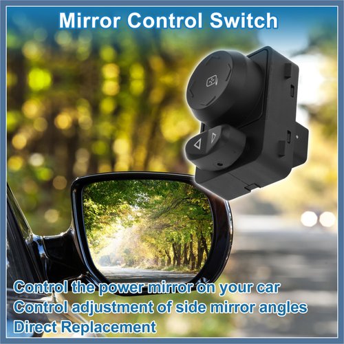 SWITCHRISE Car Mirror Switch No.15808774 View Mirror Remote Control Switch for Chevrolet Traverse for Saturn Outlook Plastic Black Fit for