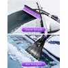 HEEYA Ice Scraper and Brush for Car, Extendable Snow Brush and Ice Scraper for Car Windshield Window, Car Snow Scraper and Brush with Foam Grip for SUV Truck Automobile Vehicle - 1pcs