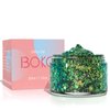 Boko 1.76oz Body Glitter Gel, Chameleon Emerald Liquid Chunky Glitter Lotion Mermaid Sequins for Face Hair and Body Makeup, Coachella Clothes, Rave St Patrick'S Day Mardi Gras Accessories - Siren Jade