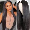 Dixtefo V Part Wigs Human Hair No Leave Out Lace Front Wigs Upgrade U Part Wigs V Shape Wigs Brazilian Virgin Straight Human Hair Wigs for Women 180% Density Natural Black 18Inch