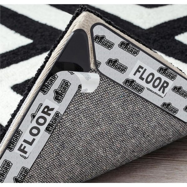 Gorilla Grip 24 Pack Rug Gripper Pads, Keep Area Rugs Corners from Curling and Bunching, Reusable Dual-Sided Flexible Sticky Pad, Grips Floor Underlayment, Hold Carpet in Place on Hardwood Floors