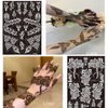 PPVWEY 10 Sheets Henna Tattoo Stencils 10 Pair Arm Hand Henna Tattoo Template Temporary Indian Arabian Glitter Airbrush Tattoo Stickers for Face Body Paint DIY (Black)