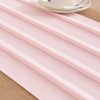 Socomi 14ft Blushing Pink Chiffon Table Runner 29x170 Inches Sheer Wedding Runner Romantic Rustic Table Runner for Easter Thanksgiving Christmas Baby Shower Decorations