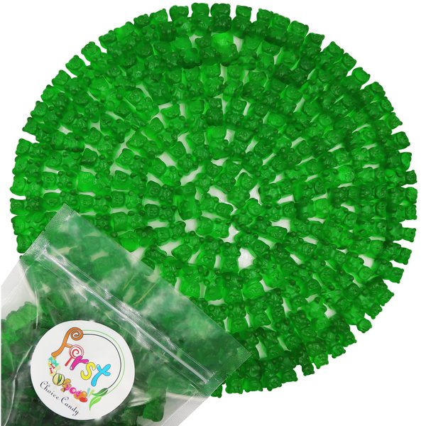 FirstChoiceCandy Gummy Bears (Green Apple, 2 Pound (Pack of 1))