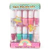 SIMPLE PLEASURES 14 Piece Nail Polish Tower - 14 Assorted Water Based Nail Polish Shades, Gift Set for Girls Ages 7-12, Unicorn Glitter Rainbow