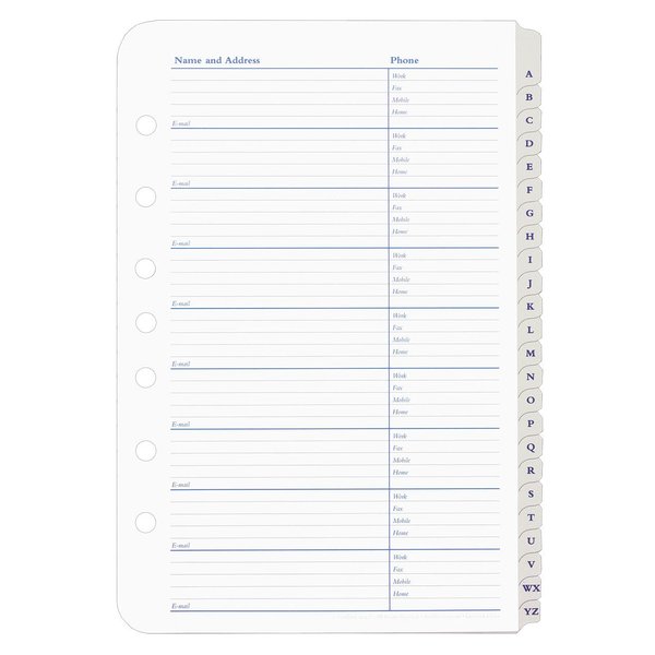 FranklinCovey - Address/Phone Tabs - Expansion for Planners (Classic)