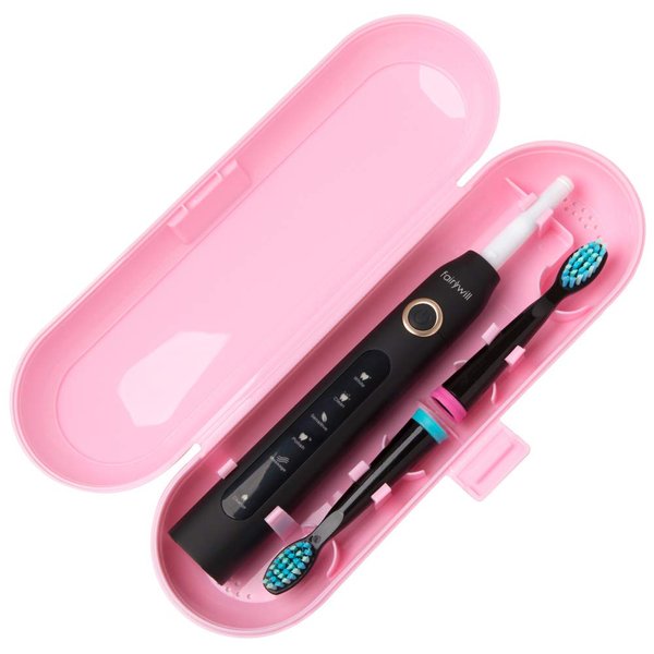 Plastic Electric Toothbrush Travel Case for Fairywill/TEETHEORY/Seago/Dnsly Series Sonic Electric Toothbrush, Pink