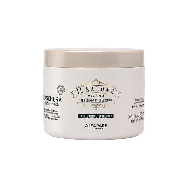 Il Salone Milano Professional Mythic Mask - Moisturizing Hair Mask Enriched with Olive Oil and Orange Extract for Added Softness, Shine and Manageability - Salon Quality Hair Care (500 ml)