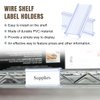 Lenink 30Pcs Wire Shelf Label Holders,Plastic Wire Rack Label Holder,Compatible with Metro 1-1/4in Shelves,Label Area 3in Lx1.25in H (Label Paper Insert Not Included)