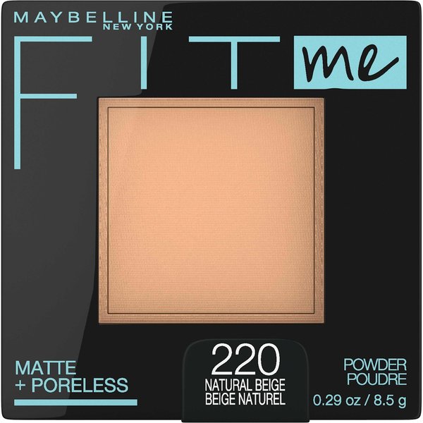 Maybelline New York Fit Me Matte Plus Pore Less Powder, 220 Natural Beige