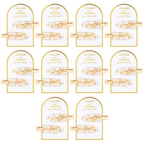 Aileam 20PCS Bridesmaid Hair Clips, Creaseless Glitter Hair Clips for Bride Women Girls, Perfect Bridal Hairstyle Accessories