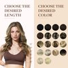GOO GOO Clip in Hair Extensions Real Human Hair, 18inch 130g 7Pcs, 3/8/613 Balayage Walnut Brown to Ash Brown and Bleach Blonde, Remy Human Hair Extensions Clip ins for Women, Natural Human Hair