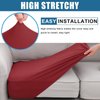Smiry Waterproof Couch Cushion Covers, Stretch Washable Sofa Cushion Cover, Soft Sofa Slipcover Elastic Non-Slip Furniture Protector for Pets, Kid (1 Pack, Wine Red)