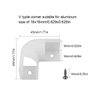 HAMRVL Led Aluminum Channel Corner Kit for Led Strip Lights L Shape 45x45 90 Degree Connectors Suit for V Shape Kitchen Cabinets LED Aluminum System 16x16mm with Screw Angle Turning Solution