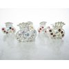 small mini silver metal crystal hair claw clip (Primary color: lavender)