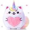 Leyndo 14 Inch Caticorn Plush Throw Pillow Cute Unicorn Cat Stuffed Animals Soft Plush Stuffed Caticorn Pillow for Birthday Party Favor Sofa Bedroom Car Kids Room Decor
