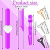22 Pieces Magnetic Wrist Sewing Pincushion Hair Braiding Tools Pin Wristband Stainless Steel Pintail Rat Tail Comb Wide Teeth Alligator Sectioning Hair Clip Hair Parting Ring Tool for Hair (Purple)