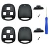 WiCuaSix Replacement Keyless Entry Remote Case Cover fits Lexus ES300 ES330 GS300 GS400 GS430 GX470 IS300 is330 LS400 LS430 LX470 RX300 RX330 RX350 RX400h RX450h2 SC430 Key Fob Shell (Black+Black)
