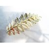 Gold or silver leaf hair clip clamp barrette (Color: Gold)