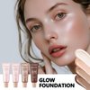 Natural Glow Illuminator Glotion, Hydrating Makeup Highlighter for Face & Body, Liquid Highlighter to Glow, Sheer to Light Buildable Coverage Long Lasting Vegan & Cruelty-Free, Light