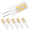 XRZT 120V G4 Led Bulb Dimmable 30-35W Halogen Bulb Equivalent, Warm White 3000K 3W G4 Bi-pin Base Led Bulb, 5-Pack