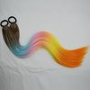 CliCling 28 inch Colorful Ponytail Extensions with Hair Tinsel,2 Packs 5 Colors Braiding Hair Extensions with Hair Tie, Fake Pony Tail Hair Extensions for Braids Rainbow Festival Rave Crazy Hair Day