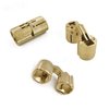 MIAO JIN 12 Pcs 10mm Brass Barrel Hinges Hidden Invisible Cabinet Furniture Hinges Concealed 180 Degree Opening Angle