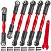 BRCatWPark Aluminum Turnbuckles Camber Links Upgrades Part for 1/10 Big Rock 3S V3 4WD BLX 1/8 Typhon 3S / Mega 550 V3 4WD BLX,Red (Mismatch Big Rock V1 or V2 Model rc car)