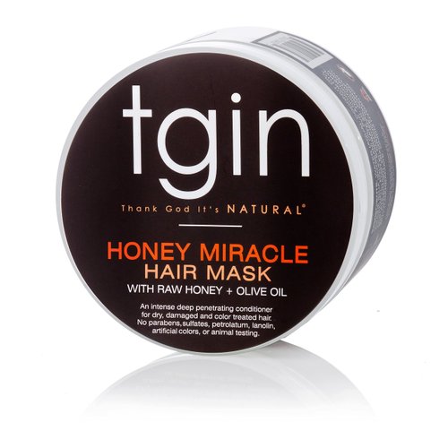 tgin Honey Miracle Hair Mask for Natural Hair - 12 oz - Dry Hair - Curly Hair - Type 3c and 4c hair - Deep Conditioner