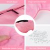 Sivio Weighted Eye Mask for Women & Men, Heatable and Freezable Weighted Eye Pillow with Silica Beads & Adjustable Strap, Soft Breathable Cotton Eye Cover for Sleeping Faster and Better, Pink
