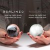 Berlinzo Premium Clear Ice Ball Maker [2024 Upgraded] - Large 2.4-inch Crystal Clear Ice Balls for Whiskey Cocktail - New Easy-to-Remove Ice Sphere Mold - Bonus Storage Bag & Ice Stamp Ring, Black