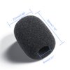 Weewooday 50 Pieces Foam Microphone Windscreen Mic Covers Foam Protection for Small Lapel and Headset Microphones, Black