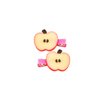2PCS Red Apple Hair Clips for Women Girls Bangs Side Hairpins Funny Barrettes Duckbill Hair Accessories