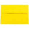 100 Pack A7 Bright Yellow Envelopes, Square Flap Gummed Seal, Vibrant Yellow Printable Envelopes For Invitations, Greeting Cards, Weddings, Birthdays, Mailing, Any Occasion