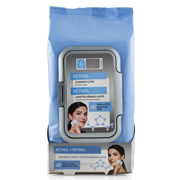 Retinol Cleansing Cloths and Makeup Removal Wipes 60 Ct.