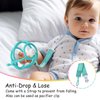 Mombella Teething Toys 6-12 Months, 2 in 1 Snail Baby Teether & Rattle Toys 3-6 Months, Silicone Infant Teethers for Babies 12-18 Months, Newborn Sensory Teething Toys, BPA Free Baby Chew Toy, Teal