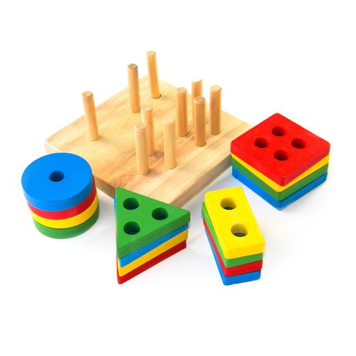 Montessori Puzzles for 1 2 3 Year Old Boys, Girls & Toddlers - Wooden Shape Sorter & Stacking Toys for Toddlers - Puzzles for 1 Year Old, 1 Year Old Puzzle, Shape Sorting Toys for Toddlers 1-3
