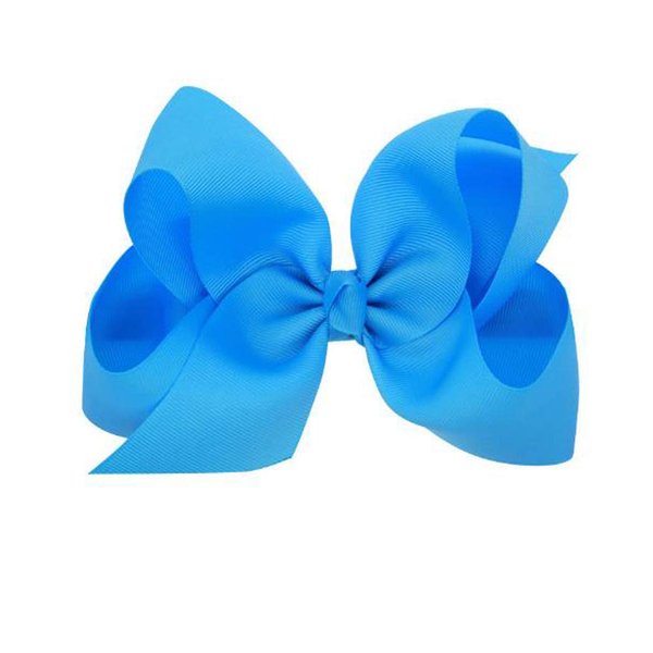 Hair Clips Boutique Hair Bows Alligator Clip for Women Girl Hairpin 6 Inch TSFJ02 (Blue)