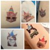 96PCS Individually Temporary Tattoos Removable Tattoos Waterproof Stickers for Birthday Decorations Party Supplies Party Favors School Rewards Gifts Ideas (Cat)