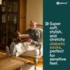 Gripjoy Non-Binding Diabetic Socks with Grippers - Loose Fitting & Stretchy - Unisex - 3 pairs, Multi-color