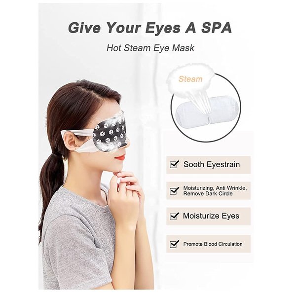 Eye Mask Self Heated Spa Hot Steam Eye Patch Facial Tired