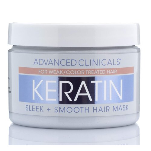 Advanced Clinicals Keratin Hair Mask Treatment For Color Treated Hair, Detoxifying Keratin Conditioner To Strengthen Broken, Color-Treated Hair, Fortifying Hair Repair Mask W/Shea Butter, 12 Fl Oz