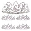 Anderson's Adela/Amara 5-Piece Crystal Tiara Set, Pageant Crowns, Wedding Tiaras, Prom Tiaras, Queen Tiara and Princess Tiara Set for Prom, Homecoming, School Dance, Award, Costume, Party, Event