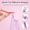 Melodysusie Acrylic Nail Clippers 4 in 1 Set, Adjustable Stainless Steel Nail Clippers for Acrylic Nails Tips, Professional Cuticle Nipper Cutter Cuticle Pusher Remover, Pink