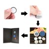 TUOKING 50pcs Round Metal Stickers for Non-Magnetic Eyeshadow Pan Use with Magnetic Makeup Palette (Diameter 2.5cm)