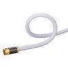 Cables Direct Online 50ft White Quad Shield RG6 Coax Cable F Pin Coaxial Tip BNC Extension Wire for Satellite Dish Cable TV Antenna
