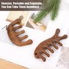 2pcs Wooden Scalp Massage Comb, Anti-Static Natural Wood Wide Tooth Hair Comb Sandalwood Scalp Massage Gua Sha Comb Wood Head Massager for Hair Growth Handmade Gift for Women