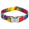 Country Brook Petz - Paint Splatter Premium Dog Collar - Groovy Collection with 12 Far Out Designs (1 Inch, Medium)