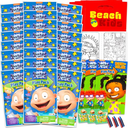 Nickelodeon Rugrats Mini Party Favors Set for Kids - Bundle with 24 Rugrats Play Packs with Coloring Pages, Stickers, More (Rugrats Birthday Party Supplies)